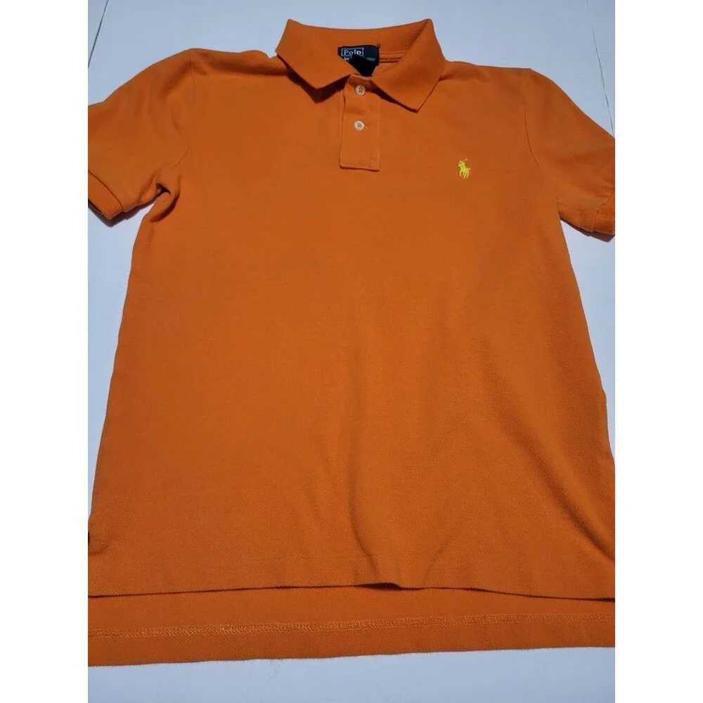 (#L3) Polo By Ralph Lauren Short Sleeve Orange Size Kid's M (10-12)